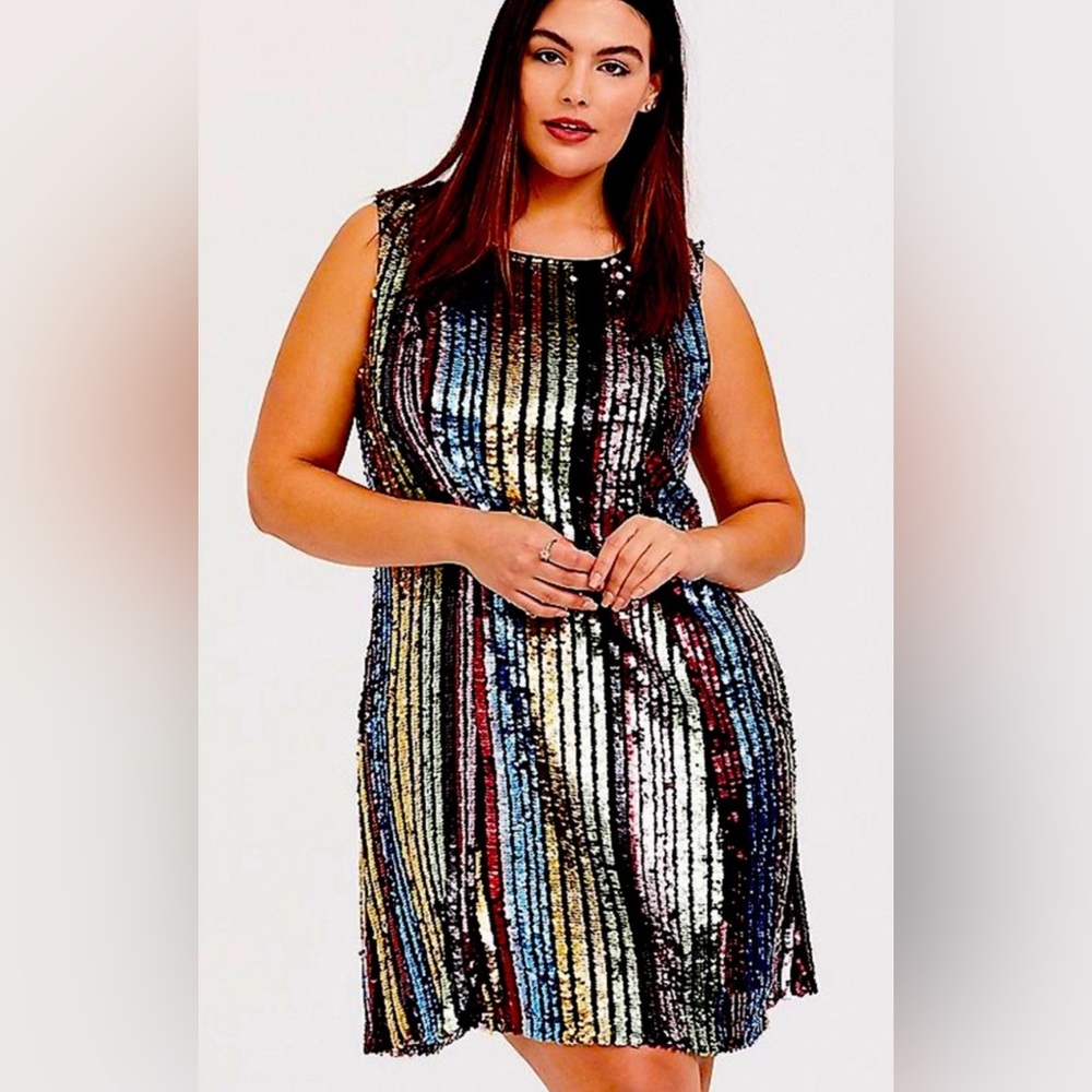Torrid Mini Sequin Trapeze Dress Size 3